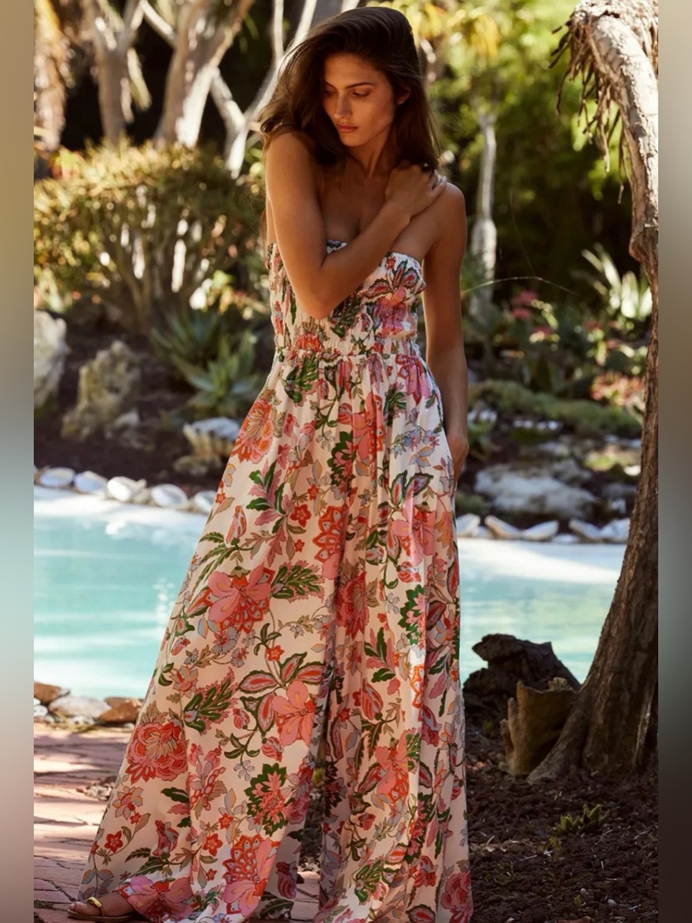 MISA Los Angeles Andrea Floral Jumpsuit Size Small $415 Retail